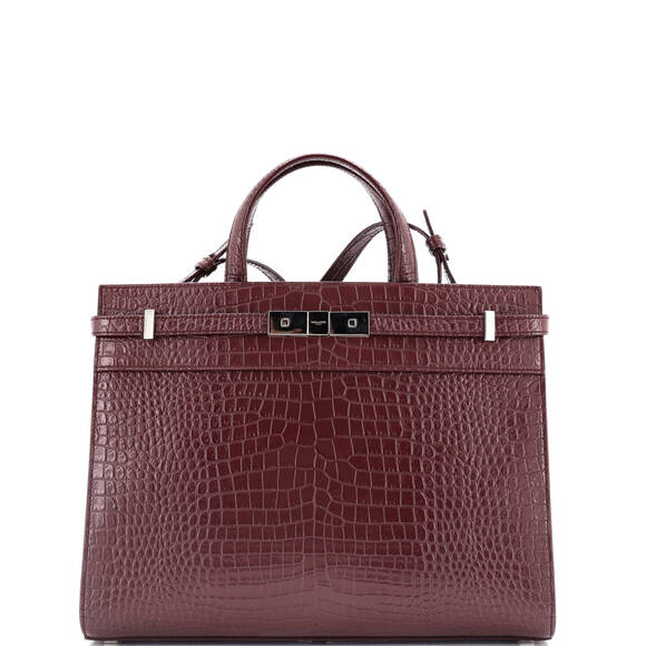Saint Laurent Manhattan Tote Crocodile #166925S16B - Picture 1 of 7